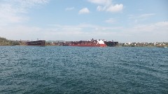 The Breakwater and Light House; Two Harbors Minnesota