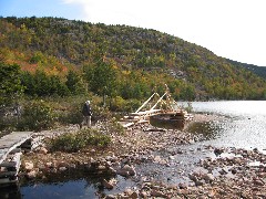 Ruth Bennett McDougal Dorrough; boardwalk Jordan pond Acadia