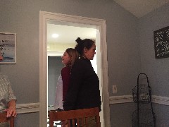 Ellery Kate Wheeler; Katherine (Kat) McDougal Wheeler McCandless; comparing heights