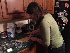 Sarah Derry; making Christmas cookies; Kat and Kurt s House