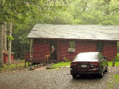 Ruth Bennett McDougal Dorrough; Visiting Ben s cabin in Milford PA