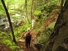 Ruth Dorrough; Ben Dorrough; Dwarfskill stream behind Ben s cabin