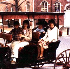 Andy McDougal; Katherine (Kat) McDougal Wheeler McCandless; Ben Dorrough; Ruth Bennett McDougal Dorrough; carriage; Philadelphia