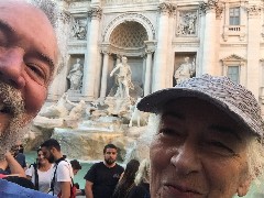Dan Dorrough; Ruth Bennett McDougal Dorrough; Rome; near Trevi Fountain