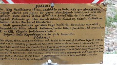 sign Soganli; Turkey; Soganli Valley