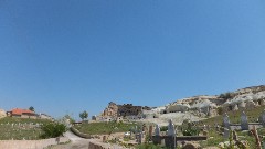 tombstones; Hike from Uchisar Goreme