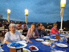 Rochelle Wolk; Pat Rehberg; Al Levit; Trina Cotner; Turkey; Farewell Dinner Local Restaurant (Capa Restaurant)