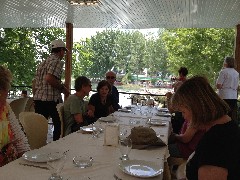 Sally Reiquam; Celia Wilson; Carl Smith; Pat Rehberg; Al Levit; Carol Smith; Bill Cotner; Linda Bishop; Turkey; Selale Restaurant