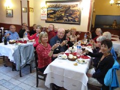 Bill Cotner; Al Levit; Pat Rehberg; Trina Cotner; Linda Bishop; Dan Dorrough; Ruth Bennett McDougal Dorrough; Carl Smith; Carol Smith; Celia Wilson; Pat Macholl; Rochelle Wolk; Barbara Slotnik; Sally Reiquam; Palmiye Restaurant; Istiklal Caddesi Street,