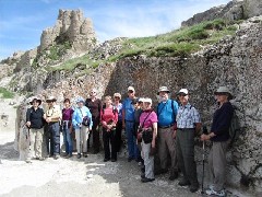 Trina Cotner; Bill Cotner; Barbara Slotnik; Sally Reiquam; Pat Macholl; Linda Bishop; Celia Wilson; Carl Smith; Carol Smith; Pat Rehberg; Ruth Bennett McDougal Dorrough; Dan Dorrough; Al Levit; Rochelle Wolk; Turkey; Group Photos; Van Kalesi Fortress