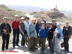 Carl Smith; Al Levit; Pat Rehberg; Trina Cotner; Ruth Bennett McDougal Dorrough; Pat Rehberg; Linda Bishop; Dan Dorrough; Rochelle Wolk; Bill Cotner; Barbara Slotnik; Pat Macholl; Sally Reiquam; Celia Wilson; Ishak Pasha Palace, Dogubayazit, Turkey; Grou