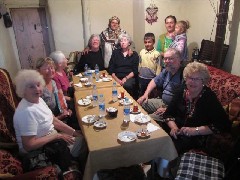 Sally Reiquam; Linda Bishop; Ruth Bennett McDougal Dorrough; Pat Macholl; local; Rochelle Wolk; local; local & Medina; Dan Dorrough; Celia Wilson; home hosted lunch; Turkey; Group Photos