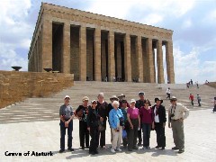Al Levit; Celia Wilson; Pat Rehberg; Rochelle Wolk; Trina Cotner; Dan Dorrough; Barbara Slotnik; Ruth Bennett McDougal Dorrough; Carl Smith; Carol Smith; Trina Cotner; Bill Cotner; Ataturks Mausoleum; Ankara Turkey; Group Photos