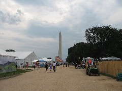 Washington Monument over the Folklife Festival; Washington DC