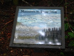 sign Moments in Time Trail; Trips; Washington State; Olympia National Park
