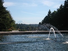 fountain at Washington State Univeristy; Seattle