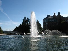 fountain at Washington State Univeristy; Seattle