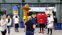 characters; Tailgate house; Miller Park Milwaukee, WI
