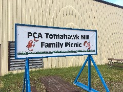 sign Tomahawk Mill Family Picnic