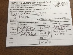 Vacination Proof; Dan Dorrough; Canandaigua; Covid 19