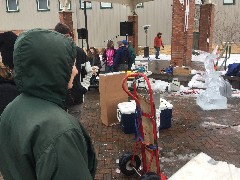 Ruth Bennett McDougal Dorrough; ice sculptures; Coach Street & Main Street; Canandaigua, NY