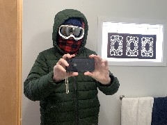 Dan Dorrough; heavy snow gear; 180 West Avenue, Canandaigua, NY