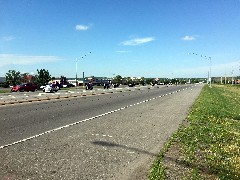 Motor cycle parade supporting the police; Eastern Blvd Canandaigua, NY