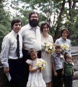 Porter Welbourne; Dan Dorrough; Hilary Welbourne; Ruth Bennett McDougal Dorrough; Andy McDougal; Katherine (Kat) McDougal Wheeler McCandless; Evan Welbourne; Our Wedding; Garrett Chapel; Family Friends