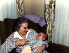 Julia (Judy) Kish Dorrough; baby Ben Dorrough;
