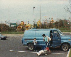 Andy McDougal; Katherine (Kat) McDougal Wheeler McCandless; Sesame Place; blue Van
