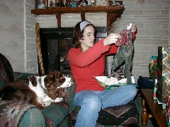 Katherine (Kat) McDougal Wheeler McCandless; Wyatt dog; Our house Canandaigua NY