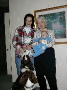 Katherine (Kat) McDougal Wheeler McCandless; Ruth Bennett McDougal Dorrough; Jacob Wheeler; Mac Wyatt dog