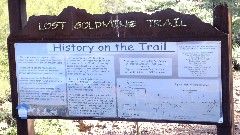 Hieroglyphic Trail, AZ
sign Lost Goldmine Trail
History on the Trail