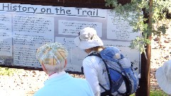 Ute Tellini; Michael Young; Hieroglyphic Trail AZ
sign History of the Trail