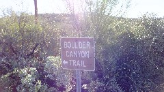 sign Bolder Canyon Trail