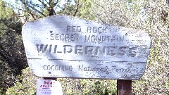 sign Red Rock
Secret Mountain
Wilderness
Coconin National Park