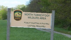 sign North Turkeyfoot Wildlife Area; BT