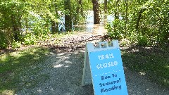 sign Trail Closed Due to Seasonal Flooding; BT