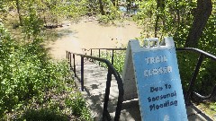 sign Trail Closed Due To Seasonal Flooding; BT