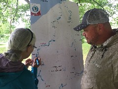 Ruth Bennett McDougal Dorrough; Jimmy Sunny Sunyak; Silver Springs Park; Stow, OH; updating the BT Little Loop Challlenge map