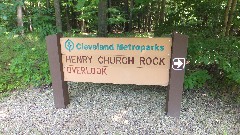 sign Henry Church Rock Overlook, OH; BT