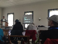 Peter Zelinka; photographer speaking at Buckeye Trail Fest; NCT; Zoar, OH; BT