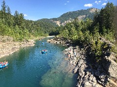 river rafts; Glacier National Park, MT