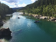 river rafts; Glacier National Park, MT