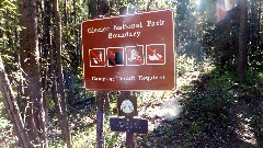 CDT; Montana; Autumn Creek Trail
sign Glacier National Park Boundary