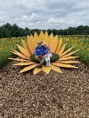 Dan Dorrough; Ruth Bennett McDougal Dorrough; CNB Picnic; Lincoln Hill Farms; Canandaigua, NY; sun flowers