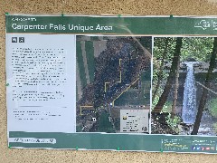 sign Carpenter Falls Unique Area