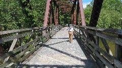 Ruth Bennett McDougal Dorrough; bridge; Greenbrier River Trail, WV