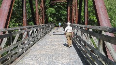 Ruth Bennett McDougal Dorrough; bridge; Greenbrier River Trail, WV