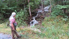 Ruth Bennett McDougal Dorrough; water fall; Greenbrier River Trail, WV